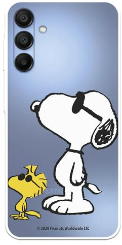 Schutzhülle kompatibel mit Samsung Galaxy A15 5G, offizielle Peanuts Woodstock und Snoopy Posado, um Ihr Handy zu schützen, flexible transparente Silikonhülle mit offizieller Snoopy-Lizenz
