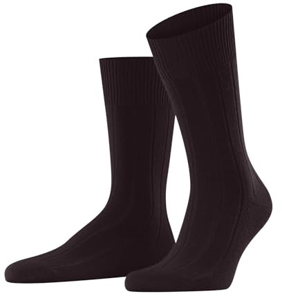 FALKE Herren Socken Lhasa Rib M So Wolle Kaschmir einfarbig 1 Paar, Rot Barolo 8596, 47-50