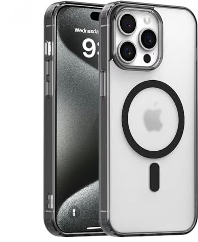 S. Tedazo Magnetic Case for iPhone 12 Pro Max，Compatible with MagSafe & MIL-Grade Protection，[Not Yellowing] [Scratch-Resistant]，Translucent Matte Slim Phone Cover for iPhone 12 Pro Max，Frosted Black