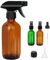 Bouteilles de pulvérisation en verre - Flacon rechargeable pour huiles essentielles, plantes, nettoyage, cheveux, buse réglable pour l'électricité, brouillard avec 2 verres rechargeables de 2 oz /