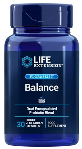 Life Extension - FLORASSIST® Balance 30 Kapseln - Hochdosierte Darmbakterien für optimale Unterstützung - Vegetarisch, Non-GMO - 7 Probiotika-Stämme, Dual-Encapsulation-Technologie