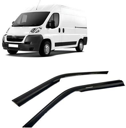 CarJoy Windabweiser Luftabweiser Regenabweiser Seitenfensterabweiser Kompatibel mit Citroen Jumper Relay 2006-2024 Autofenster Regenabweiser Regenschutz Deflektoren Externe Passform 2 Stück