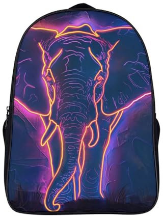 GUYDZOOM Elephant Schulrucksack Mädchen Teenager Schul Rucksack Grundschule Schulranzen Kinder Schultasche Casual Daypacks School Bag 40x28x16cm