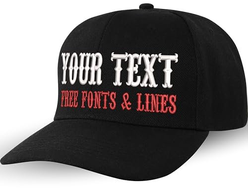 PERSOGO Kappe personalisiert - Snapback Kappe mit Name/Wunschtext - Baseball Kappe mit Spruch - Verstellbare Basecap mit Spruch - personalisierte Schildkappe - Einheitsgröße