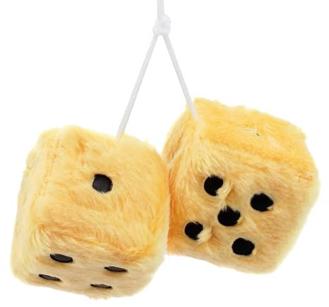 Flaconi Accessoire Voiture Interieur,Decoration Voiture,Voiture Accessoires Interieur,Ornements pour Rétroviseur Intérieur,Pendentif en Peluche de Voiture,Deco Voiture,Convient aux Voitures(Jaune)