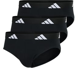 adidas Herren Brief (3 Pack) - Active Flex Cotton - Slip - Bequeme Unterwäsche