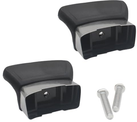 OZXNO 2 asas de repuesto para ollas y sartenes, mango antiquemaduras, ollas de acero inoxidable, asas laterales cortas para olla a presión, tipo negro, vaporera