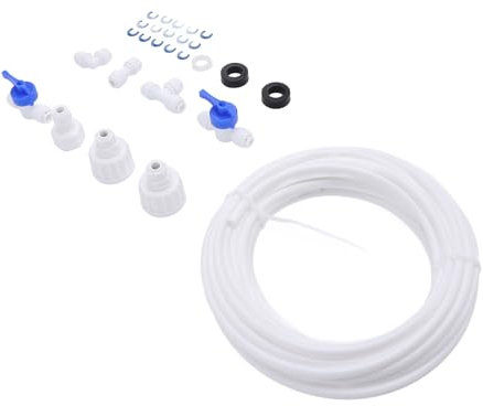 Kühlschrank-Wasserleitungssatz, Hochfestes PE-Material, Einfache Installation, 1/4-Zoll-Schlauchanschluss-Set, Nebeneinander Wasserschlauch, Umkehrosmose-System
