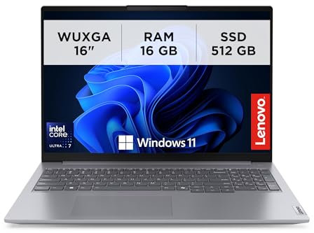 Lenovo - Notebook 16 Pollici ThinkBook 16 G7 IML Pc Portatile Professionale Windows 11 Pro, Intel Core Ultra 7 155H, RAM 16GB DDR5 512GB SSD NVMe, Laptop Grafica Intel Arc Audio Dolby Camera FHD 1080p