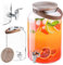 KADAX Dispensador de bebidas de 5,6 litros, dispensador de limonada con grifo y tapa, dispensador de agua grande de cristal, dispensador de zumo, recipiente para bebidas, recipiente de cristal