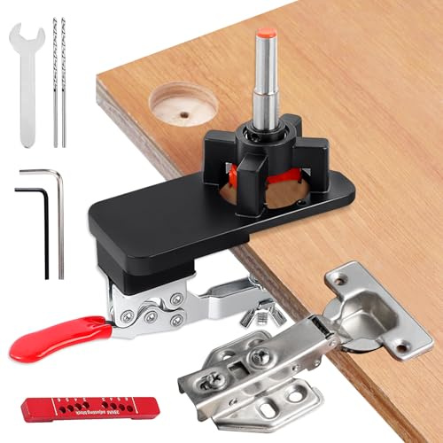 35MM Scharnier Bohrschablone, Bohrschablone Topfscharnier, Verdeckte Scharnierlehre Möbelbau, Topfband Topfscharnier Schablone Für Die Holzbearbeitung Von Türen Schränken