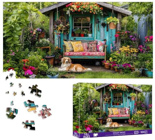 Bimkole Gartenparadies Puzzle 1000 Teile, Landschaft Puzzle 1000 Teile Erwachsene für Erwachsene und Kinder ab 14 Jahren – Unterhaltsames Und Anspruchsvolles Familienpuzzle, Tolle Geschenkidee