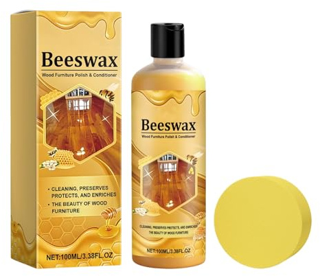 Shine Wood Cleaner - Wax for Kitchen Furniture | 100ml Bottle with Long Lasting Finish, Dust Removal Solution, Floor Cabinet Table Drawer Cutting Board Laminate Brightening Accessory