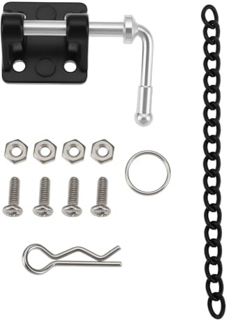 eMagTech 1 Set 1:10 RC-Car Anhängerkupplung aus Aluminiumlegierung 15,2 X 7,2 X 9 Mm Kompatibel mit TRX4 SCX10 90027 90028 CC01 D90 TF2 F350 Schwarz