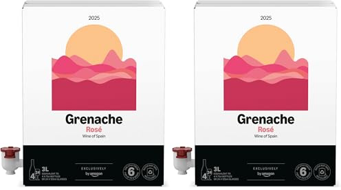 by Amazon Grenache Rosé Wine, 3L Bag in a Box, 2 Pack