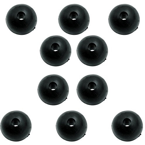 Black Cat Rubber Shock Bead, schwarz, Ø10mm