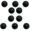 Black Cat Rubber Shock Bead, schwarz, Ø10mm