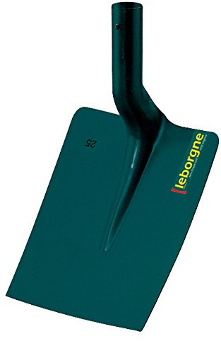 Leborgne - Pelle Carrée Tôle - 25 cm Sans Manche - Pour Terrassement et Jardinage - Acier Trempé - Largeur Adaptée aux Tranchées - Ø 25 x 29 cm - Poids 1,16 kg