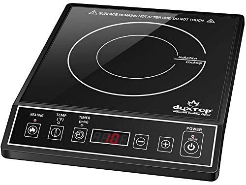 Duxtop 1800W Portable Induction Cooktop Countertop Burner, Black 9100MC/BT-M20B