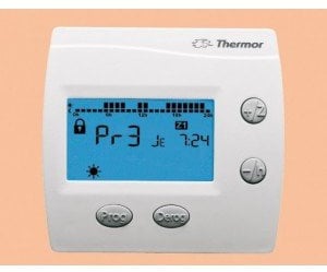 THERMOR - COMMANDE MURALE THERMOR DIGITALE - THE-DIGITAL - digital 2 zones, 111,6