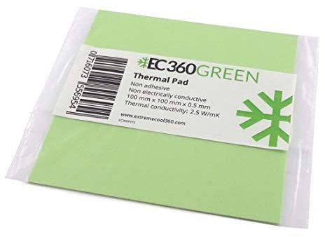 EC360® Green 2,5W/MK Pad Thermique (100 x 100 x 0,5 mm)