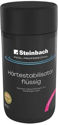 Steinbach Härtestabilisator flüssig | Pool Professional | 1,0 Liter Flasche | reduziert Kalkablagerungen im Schwimmbecken