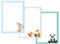 emufarm 3 x Schreibblock 'HASE HAMLET', 'WALDTIERE', 'PAUL PANDA' DIN A5 liniert, je 50 Blatt/Briefpapier für Kinder, Briefpapier Kinder, Briefblock