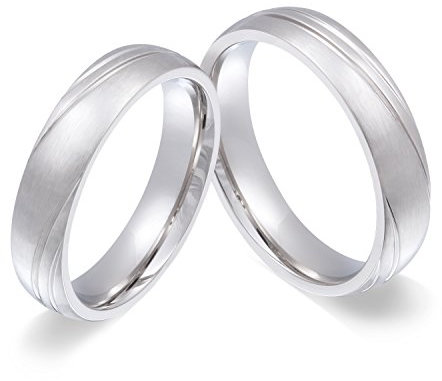 Juwelier Schönschmied - Unisex Partnerringe Freundschaftsringe Trauringe Sercer Edelstahl 66-66 126HHac - Kostenlose Wunschgravur mit AMAZON KONFIGURATOR online gestalten!