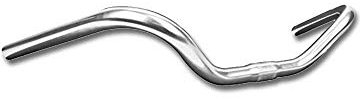Alloy North Road Comfort Retro-Lenker, 570 mm x 22,2 mm, poliertes Silber
