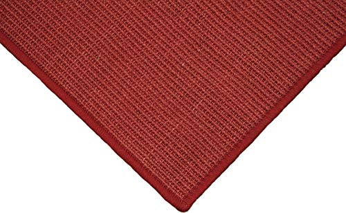 Sisalteppich umkettelt rot 100% Sisal gekettelt - Verschiedene Größen (140 x 200 cm)