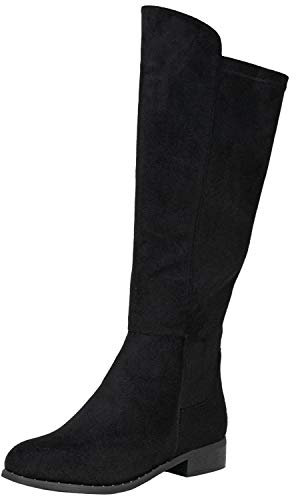 Fitters Footwear That Fits Donne Stivali May Microfibra Stivale alla Moda con Elastico (44 EU, Nera)