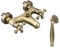 Vetrineinrete® Rubinetto per bagno miscelatore doppio comando lavabo bidet vasca doccia in ottone bronzo opaco (Vasca) D3