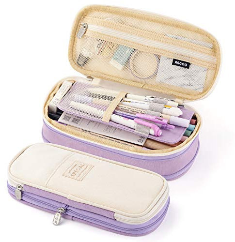 EASTHILL Pencil Case Big Pen Case Office College Large Storage Bag Pouch Holder Box Organizer for Student
