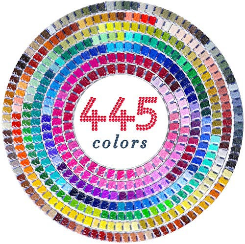 ARTDOT 5D Diamond Painting Zubehör Runder Steine, 445 Farben 445000 Stück Daiments Painting ViereckigeSteine