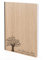 Notizbuch mit Holz Cover in A5 - BAUM DES LEBENS - Echtholz Notebook zum Reinschreiben Holzeinband 192 blanko Seiten 90g, Holzart:Eiche