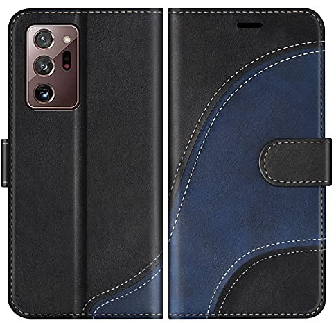 BoxTii Coque pour Galaxy Note 20 Ultra, Portefeuille Etui en Cuir PU, Magnétique Protection Housse Coque pour Samsung Galaxy Note 20 Ultra, Noir