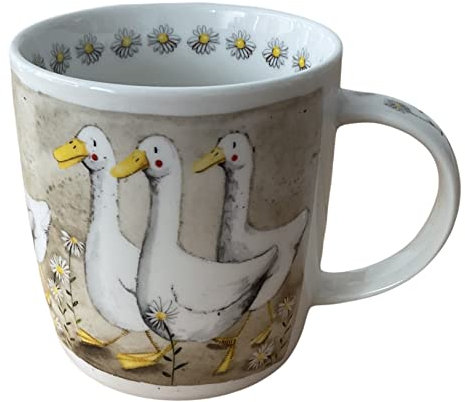 Alex Clark Dillard, Dudley and Bill Three Ducks Mugs - British Wildlife - Birds - Cup for Animal Lovers - Gift Ideas - Perfect for Coffee & Tea - Vegan Friendly - Designed in The UK...