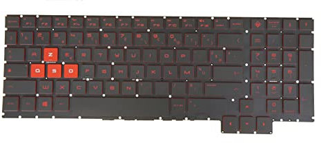 Clavier Français AZERTY pour HP OMEN 15-ce021nf 15-ce022nf 15-ce023nf 15-ce024nf 15-ce025nf 15-ce026nf rétroéclairé Rouge
