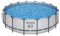 Bestway Steel Pro MAX Frame Pool Komplett-Set mit Filterpumpe Ø 488 x 122 cm , lichtgrau, rund