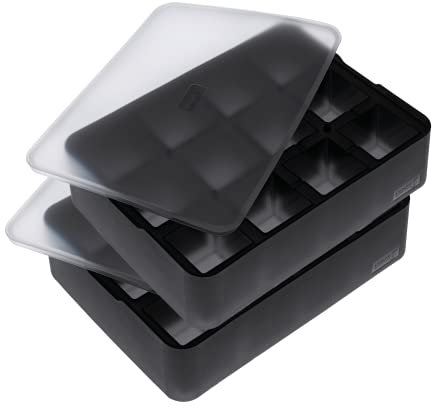 Lurch Eiswürfelform, Silikon, Würfel 4cm 2er Set, Schwarz