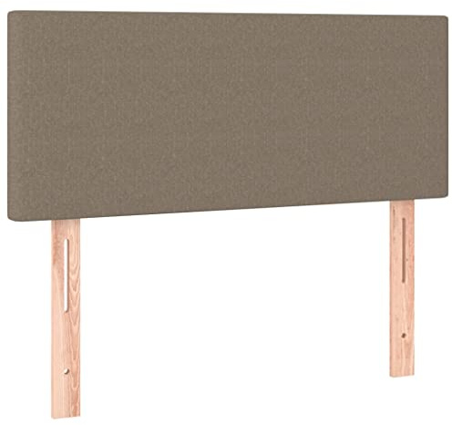 vidaXL Kopfteil, Bettkopfteil mit Holzbeinen, Höhenverstellbar Polsterkopfteil für Bett, Betthaupt Bettzubehör Schlafzimmer, Taupe 90x5x78/88 cm Stoff