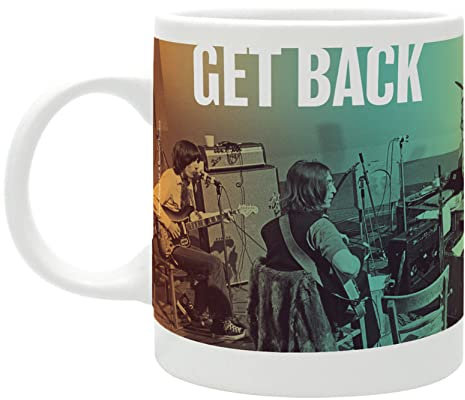 ABYSTYLE The Beatles Get Back Kaffeetasse aus Keramik, 325 ml, Musik-Künstlerband, Trinkgeschirr für Zuhause und Küche, unverzichtbares Geschenk