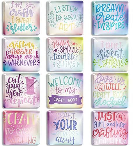 Berkin Arts 12pcs Cute Square Crystal Glass Strong Magnetic Refrigerator Magnet Fridge Sticker Context Art Decora Inspired Illustrations Etsy Stickers Planner Stickers