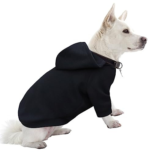 HuaLiSiJi Hunde Hoodie Hund Kapuzenpullis Groß Hundepullover Grosse Hunde Hundepullover Groß, Warm und Leicht, Mit Einer Weichen Textur, Leicht zu Tragen und Hellen Farben (4XL, Schwarz)