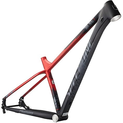 Cuadro De Bicicleta De Montaña 29er Hardtail XC Cuadro MTB S/M/L Aleación De Aluminio Cuadro Con Eje Pasante 12*142mm Freno De Disco Enrutamiento Interno Cuadro De Carreras ( Color : Rot , Size : S/Sm