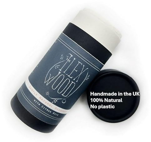 The Ilex Wood - Sanftes natürliches Deodorant mit Zitrusölen – 70 ml. Natürlicher Deodorantstift, frei von Plastik, frei von Natriumbikarbonat