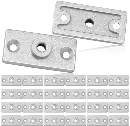 Gisafai 24 Pcs Ceiling Flange Hangers for 3/8 in Ceiling Flange Hanger Plate Threaded (Pipe) for DIY Plumbing and Industrial Decor, Threaded Rod, Galvanized Iron, Wall Mounting