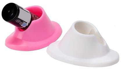 YAFIYGI 2 PCS Nail Polish Bottle Holder Stand - Soft Rubber, Untippable and Non-Tippable Manicure Display Tool