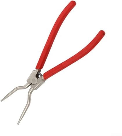 Sturdy and Flexible Circlip Pliers for Removing and Installing Seals Long Reach, Easy to Grip (Red)