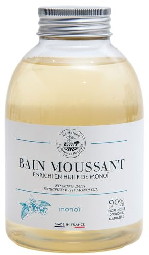 Maison du Savon - Creamy Foaming Bubble Bath - Enriched with Monoi and Coconut Oil for Skin Care - 500ml Bottle